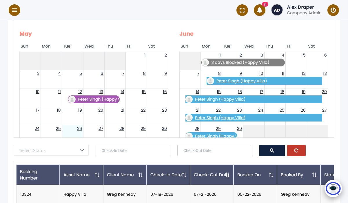 Stay-Scheduling-Usage
